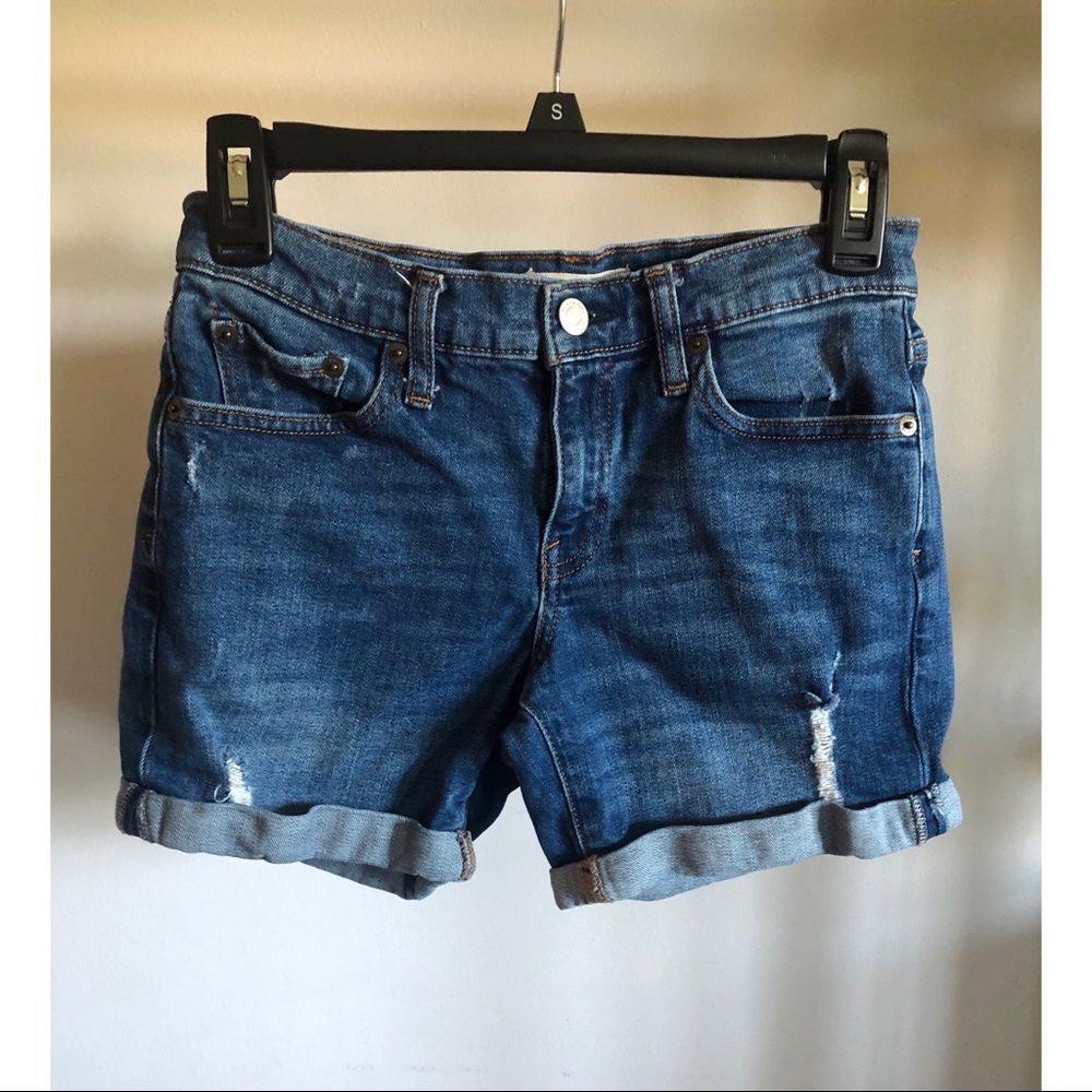 Gap high waisted distressed shorts